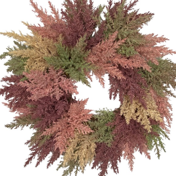 🌿SOLD🌿Natural Spring Wreath Multi Color Faux Astilbe - Picture 3 of 6